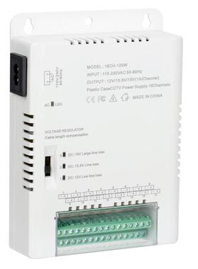 监控摄像头电源监控集中供电安防门禁摄像头可调开关电源16CH120W