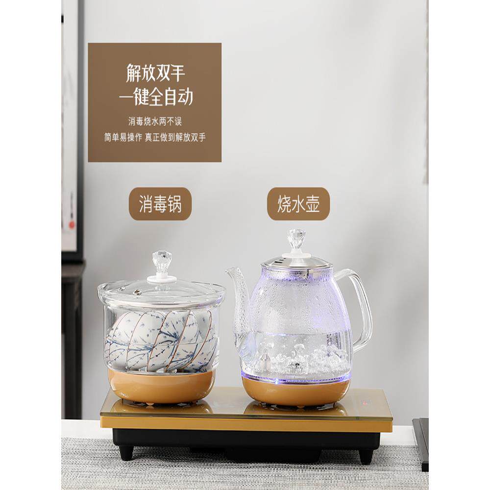 110V220V全自动上水电热水壶家用玻璃烧水壶泡茶专用电茶壶一体式