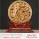 家居戏工艺品装 刻木雕珠摆件圆盘办公 饰崖柏屏九龙客厅收藏台