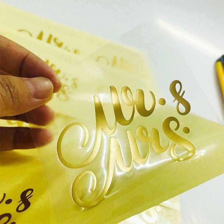 现货 透明圆形封口贴 间隔胶 烫金 烫银 透明不干胶 不干胶标签