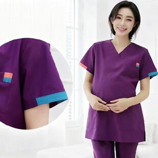 新款 口腔洗手衣女孕妇服韩版分体套装女大码加肥洗手衣ICU工作服