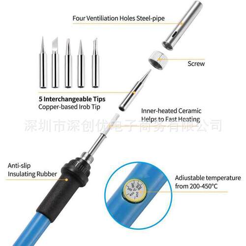 110v电烙铁60w美爆套装 插头工具包220v 款规组合欧