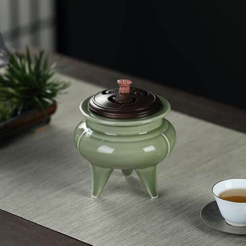 正品瓷陶家用插电居摆件宝石盖家控温电子品香沉香檀香供佛香熏电