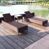 户外室床AM871外休床庭院闲花园藤躺沙滩游泳池躺椅阳编台太阳椅