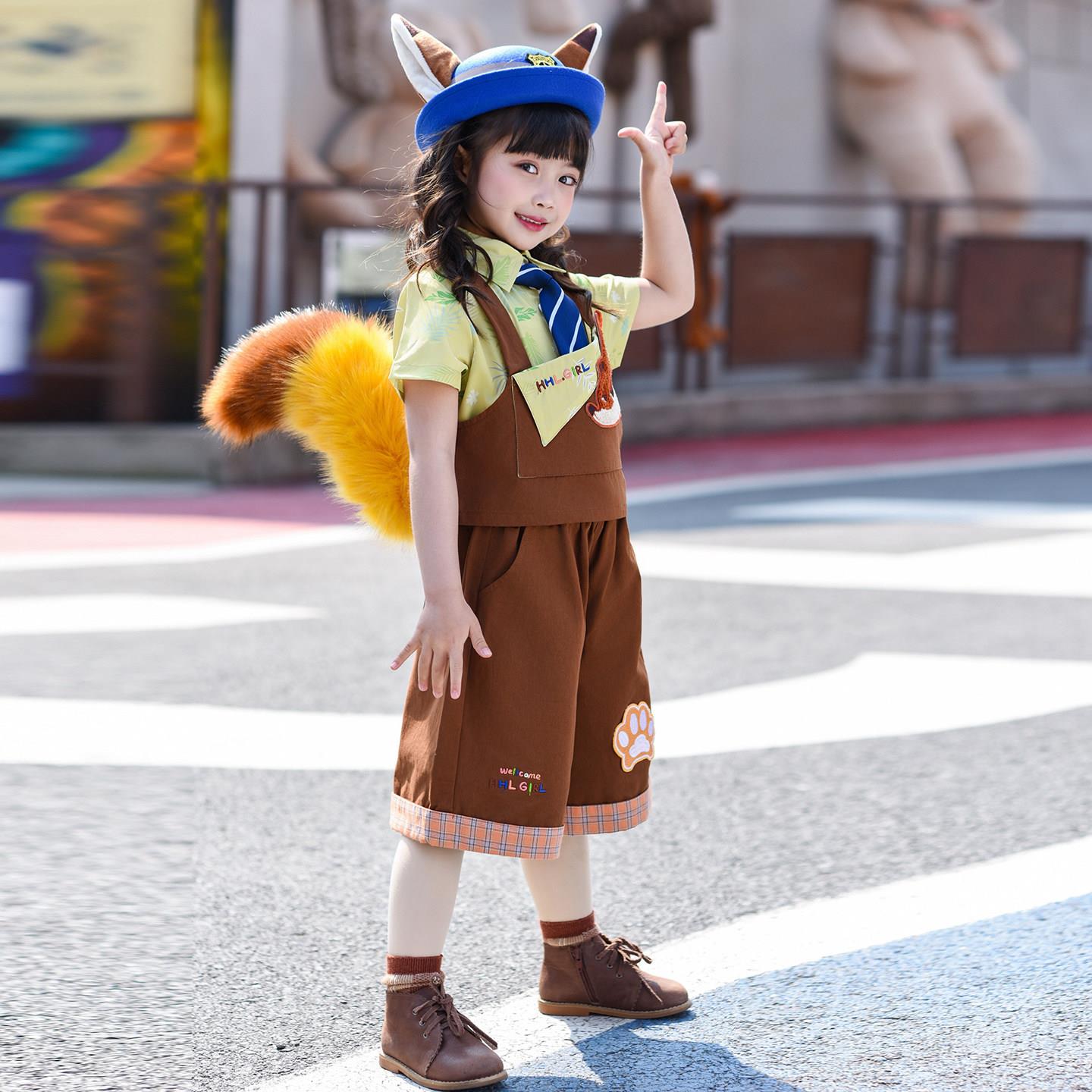 疯狂动物城尼克狐狸朱迪全套装儿童夏季兔子警官女童cos6演出服装