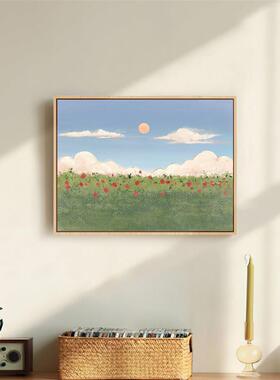 现代简表盒装饰画风景客厅卧室餐厅餐桌墙挡镂空挂画壁画