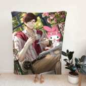 光与夜之恋陆沉齐司礼法兰绒毛毯盖腿披肩小毯子办公室午睡空调毯