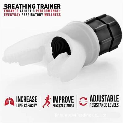 Portable lung capacity abdominal breathing trainer