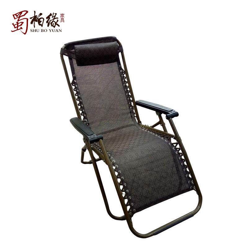 新款圆管包边提花休闲躺椅折叠椅子办公室休闲特斯林布折叠躺椅