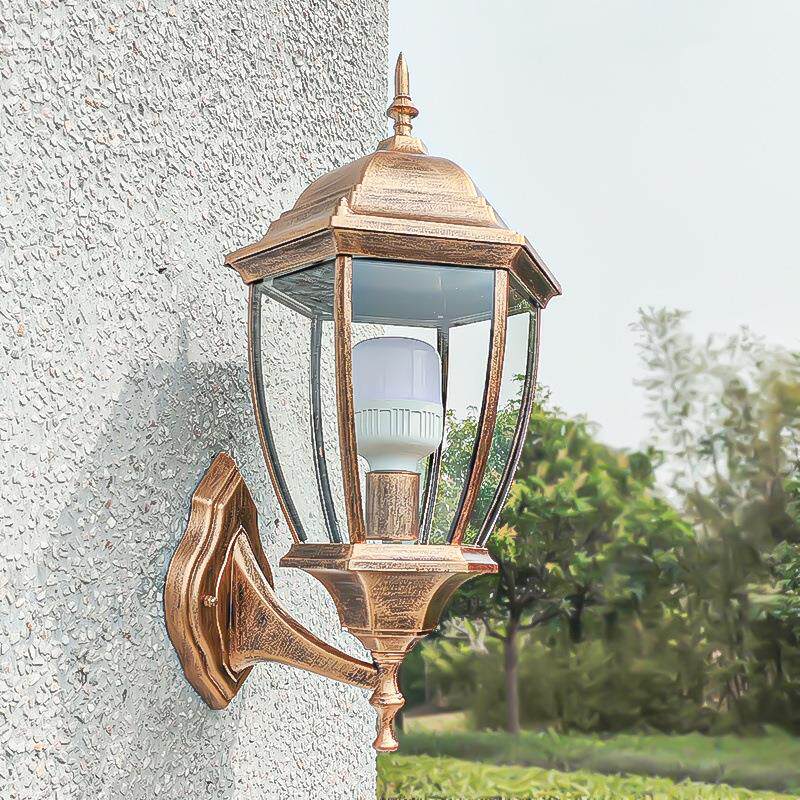 户外壁豪灯防水仿古庭别院欧式室外灯墅柱子805墙灯华六角壁灯接