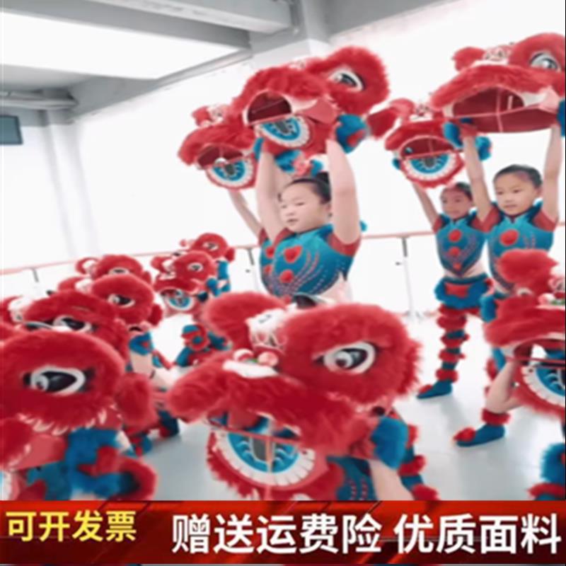 小狮妹儿童舞狮子舞蹈服狮子头表演服动物服小孩学校儿童醒狮演出