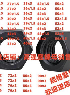32x1.5x2x3细扣细牙螺母32x1.5反扣反丝新标高强度M32X2细扣螺母