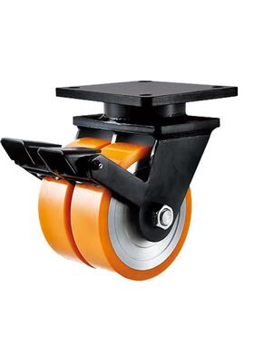 承重3吨超级重型脚轮45681012寸大载重承重高万向轮子钢芯PU轮子