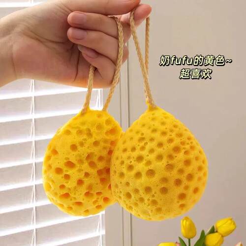 Cheese-shaped bath puff, ultra-soft honeycomb bath flower ba