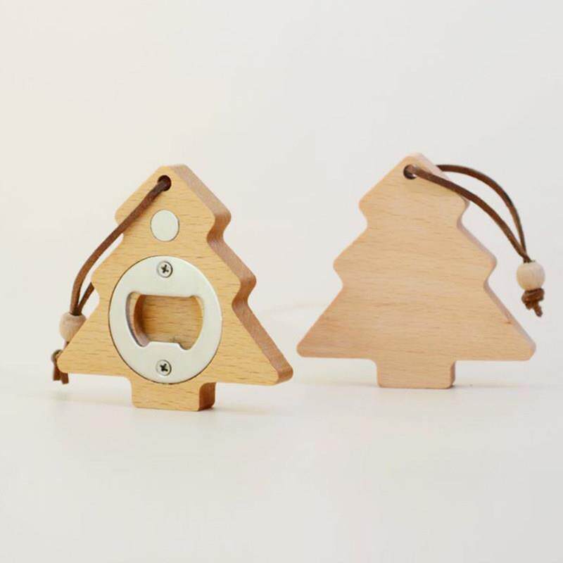 oakliving实木开瓶器冰箱贴创意松树起瓶器榉木开盖起子造型摆件