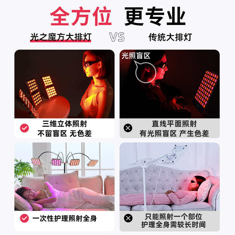 seeme光之魔方大排灯红蓝光美容仪科院家中光子嫩肤美白光疗面罩