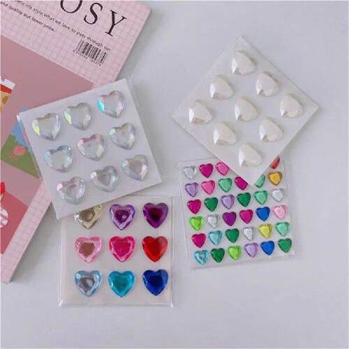1Set Rhinestones Sticker Shining Adorable 3D DIY