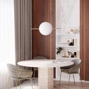 北欧轻奢餐厅吊灯现代简约饭厅前台吧台设计师长条魔豆餐桌吊灯具