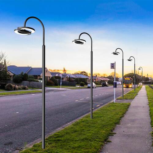 现货3米铝型材庭院灯 LED景观灯月牙湾路灯 小区道路花园别墅路灯