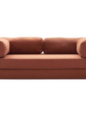 复布艺沙发床折叠两用客厅懒人古Mr-036沙意式极发简灯芯绒真空压