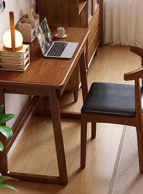 70/90CM全实木书桌学生家用学习桌小户型卧室办公桌简易电脑桌子