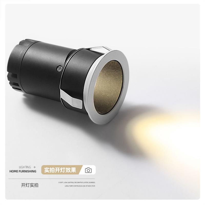 LED迷你微型嵌入式COB天花灯展示柜灯牛眼孔灯酒柜灯3W小射灯筒灯