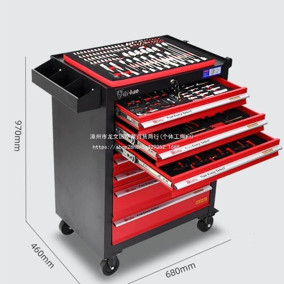 352 369件7层工具车汽车维修工具柜多层加厚型移动多功能工具箱