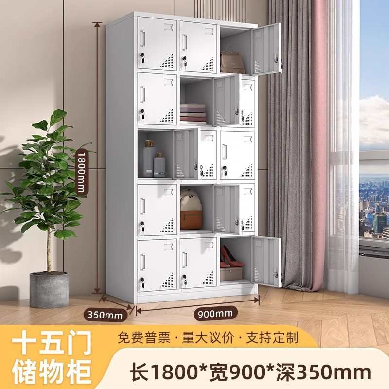 二门不锈钢更衣柜员工储物柜办公室衣柜浴室鞋柜工厂车间用铁皮柜