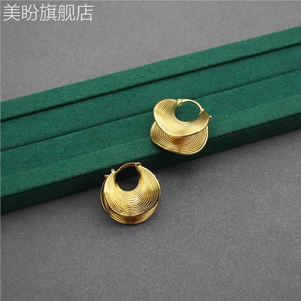 欧美风街拍时髦精百搭耳环个性张扬复古耳圈设计感不规则耳饰