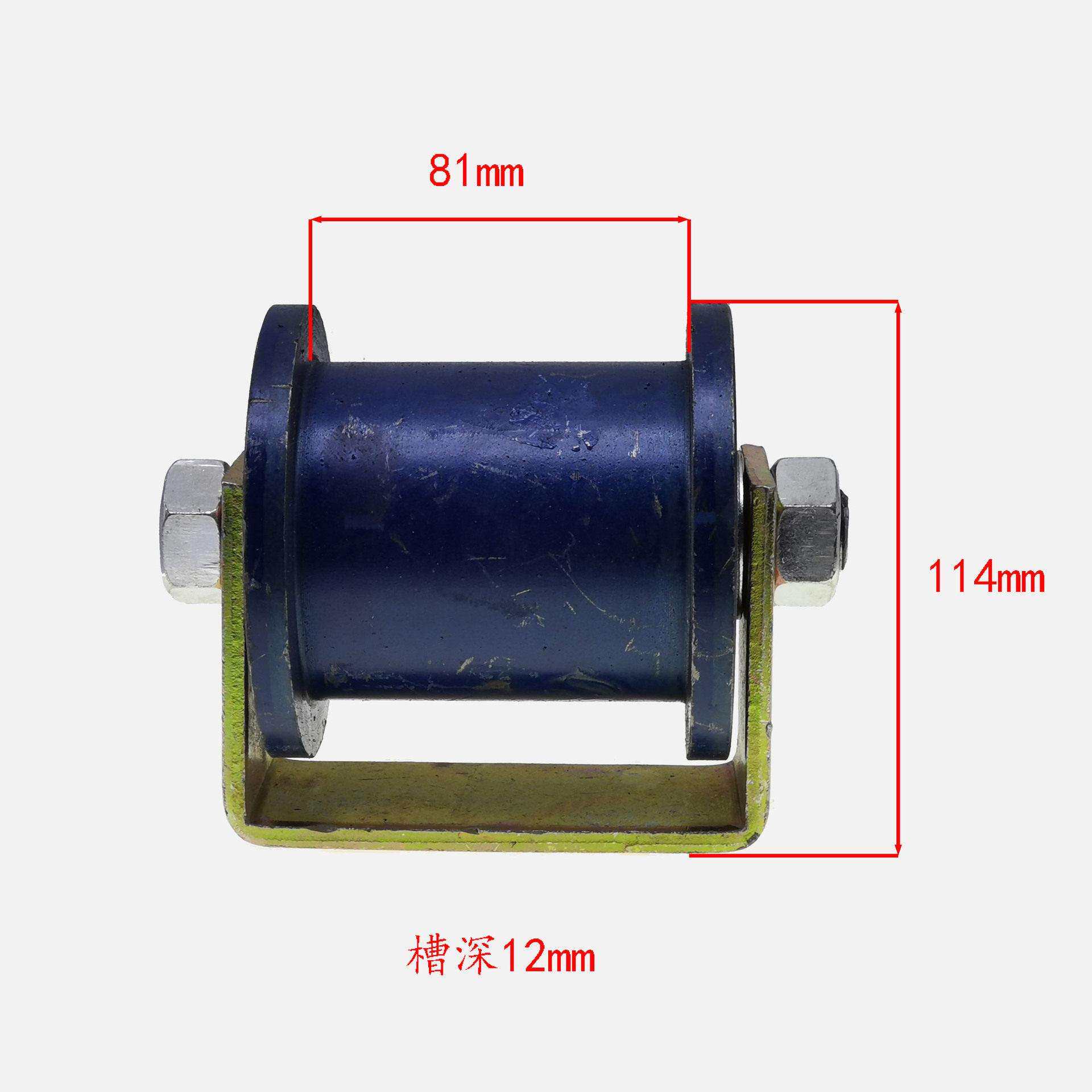 方钢H型直径100槽宽50方管60轨道80门用铸铁滑轮轱辘