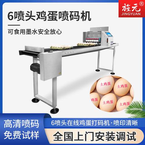 旌元J-512鸡蛋喷码机蛋托六喷头流水线喷码油墨食品级喷码机
