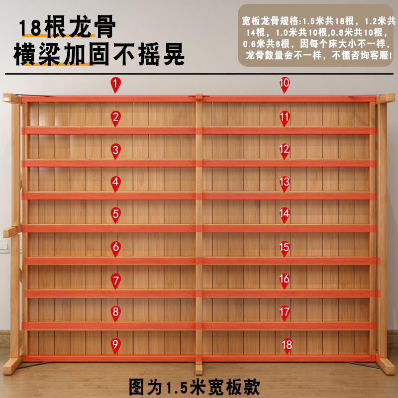 9W竹床折叠床实单人双人家用午休床成人z0617出租房凉床简易木加