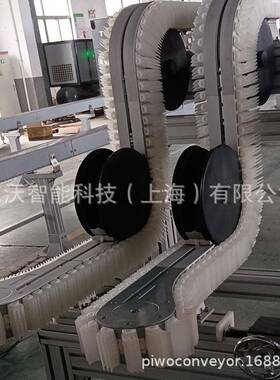 酒瓶夹持输送机C型翻转90180°设计牛奶瓶罐子垂直升降POM链板