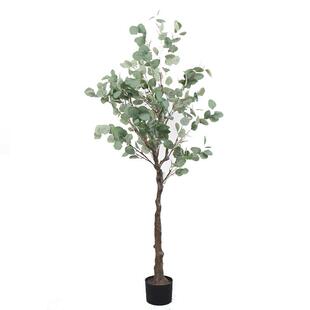 北欧风仿真植物金钱树家居尤加利树办公室落地橱窗盆景金钱叶盆栽