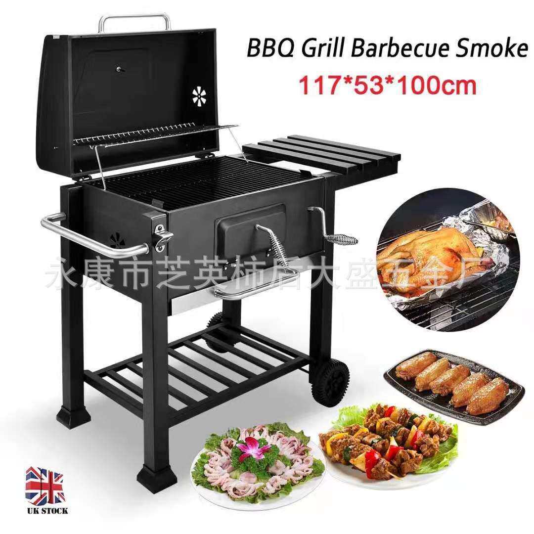 我是工厂 bbq 大方炉 庭院户外大型环保四方烧烤炉大容量闷烤炉