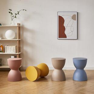 北欧换鞋 加厚塑创料凳现代简约意矮865圆凳家用客厅王子凳 凳时尚