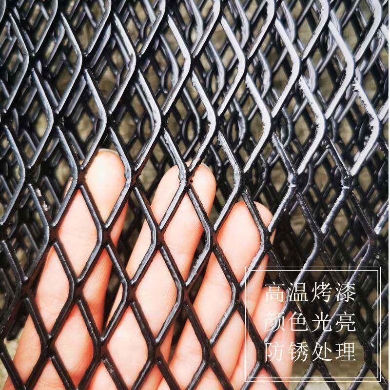 钢板网菱形网格加粗门头装饰网吊顶网黑色烤漆菱形铁丝网现货供应