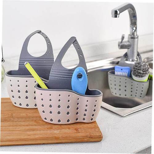 SU304 Kitchen sink sponge drainage storage rack organizer