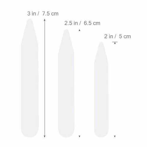 Collar Stays Stay Shirt Men Plastic Stiffeners Dress White