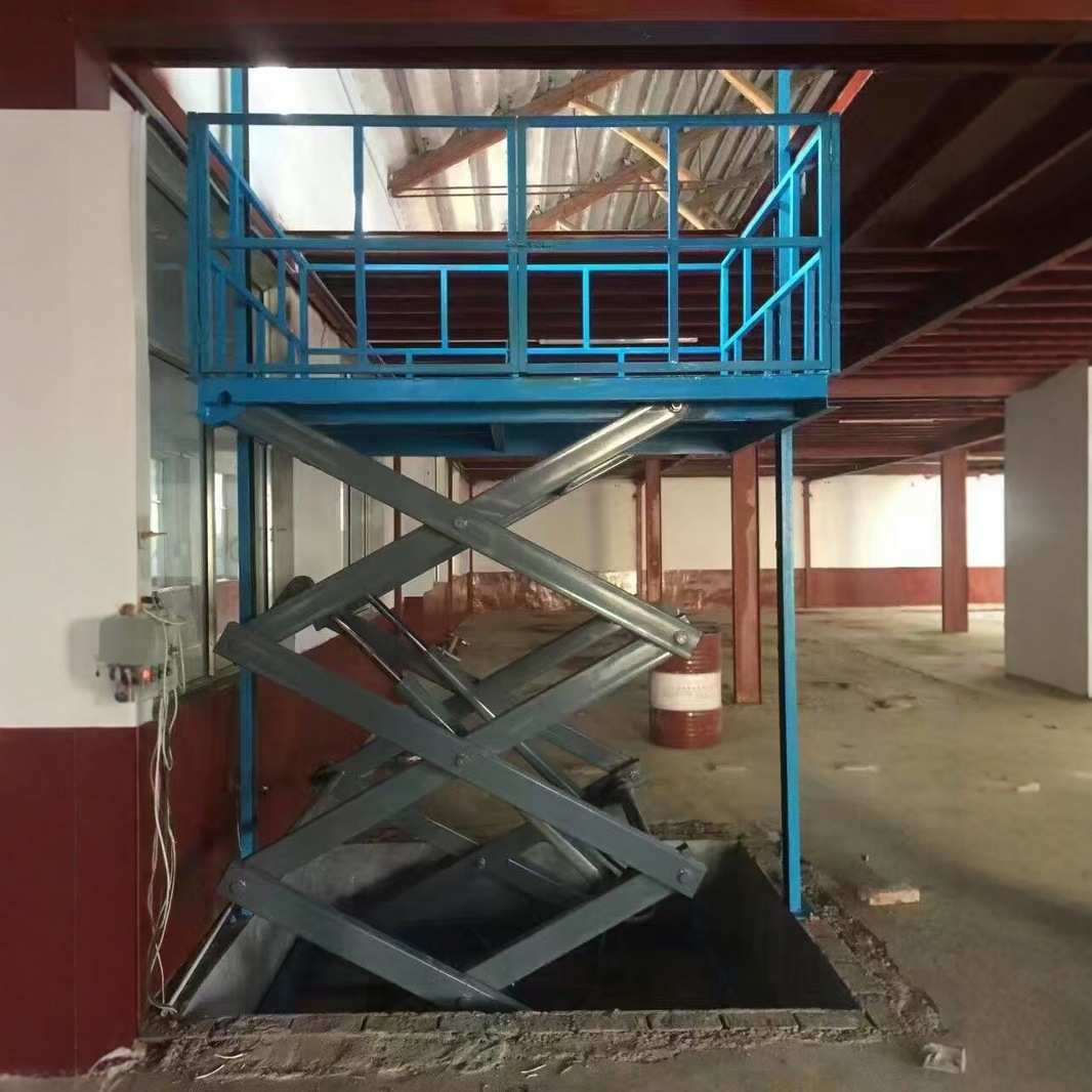 固定大升机电动举叉剪叉升降机升降机升降平台液压式吨位货物剪