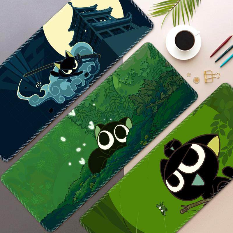 罗小黑鼠标垫超大号女士卡通可爱动漫键盘垫学生电脑办公桌垫定制