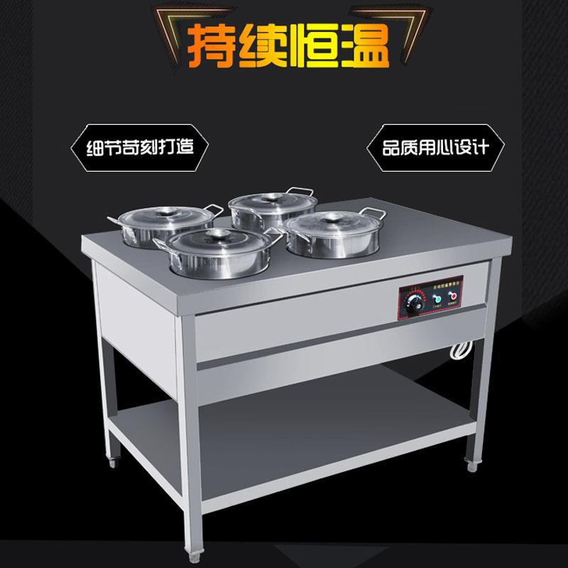 商用不锈钢电加热保温粥车汤桶台早餐移动摆摊快餐保温车台圆桶