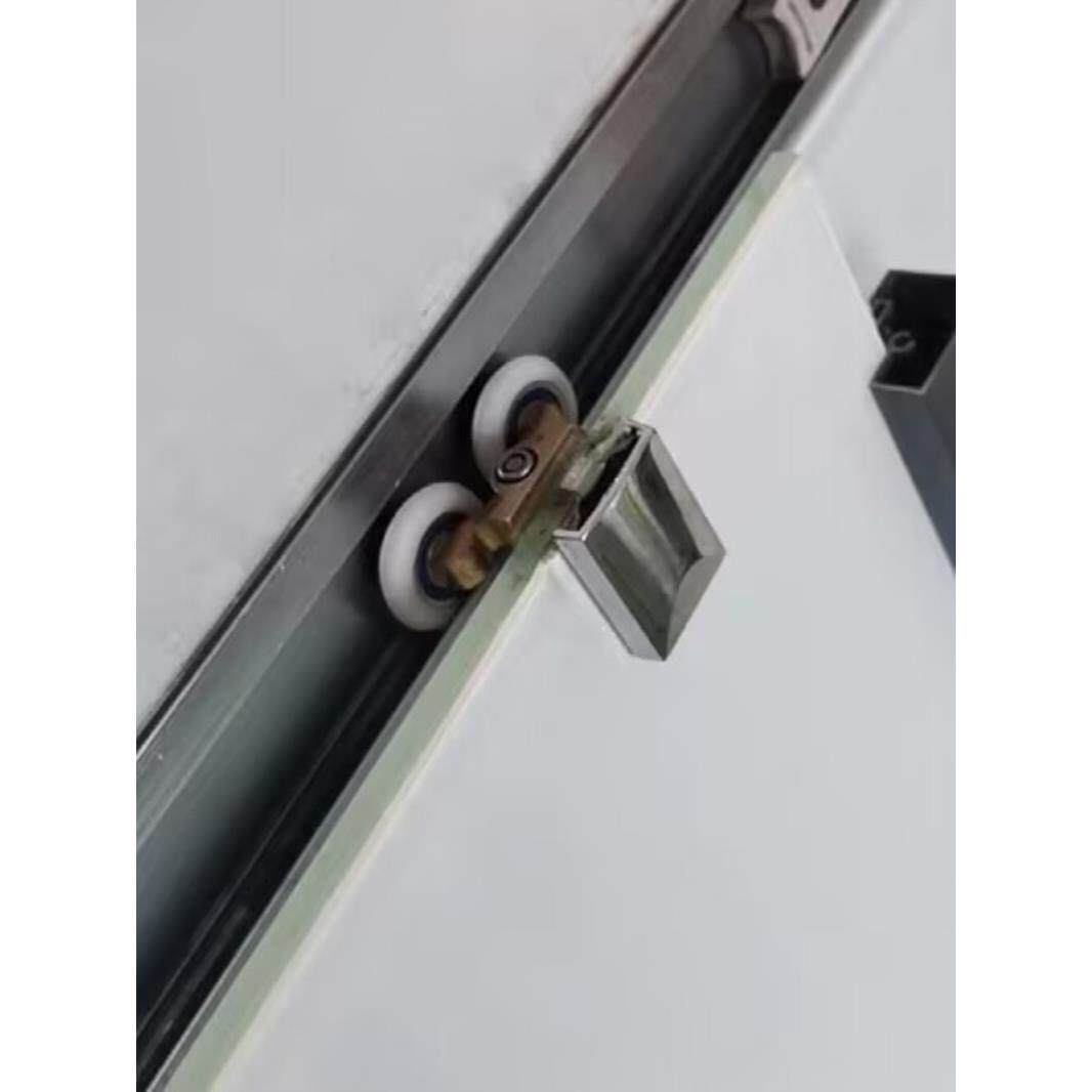 老式摇摆浴室圆弧淋浴房挂滚轮移门玻璃门配件弹跳轮推拉滑轮吊轨