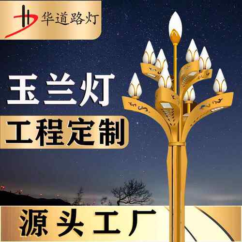 玉兰灯LED中华灯八叉九火大型景观灯市政工程小区学校道路led照明