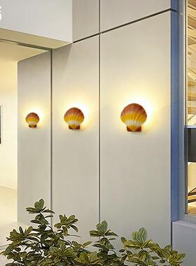 户外壁灯防水贝创意外墙L工E9021D造型酒店程景照观装饰壳明灯具