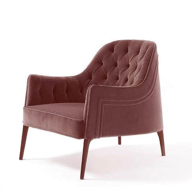 意式轻奢风单人休闲沙发椅现代简约实木椅设计师款创意懒人沙发椅
