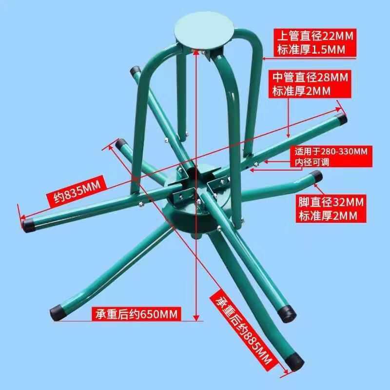 电梯钢丝放线 线器双轴承重型加厚折叠放绳子支架散装限速钢缆放