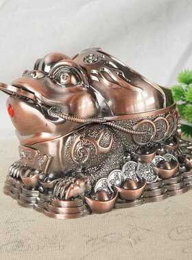 新款直销中国风金蟾烟灰缸经典个性潮流球形带盖金属多功能办公家