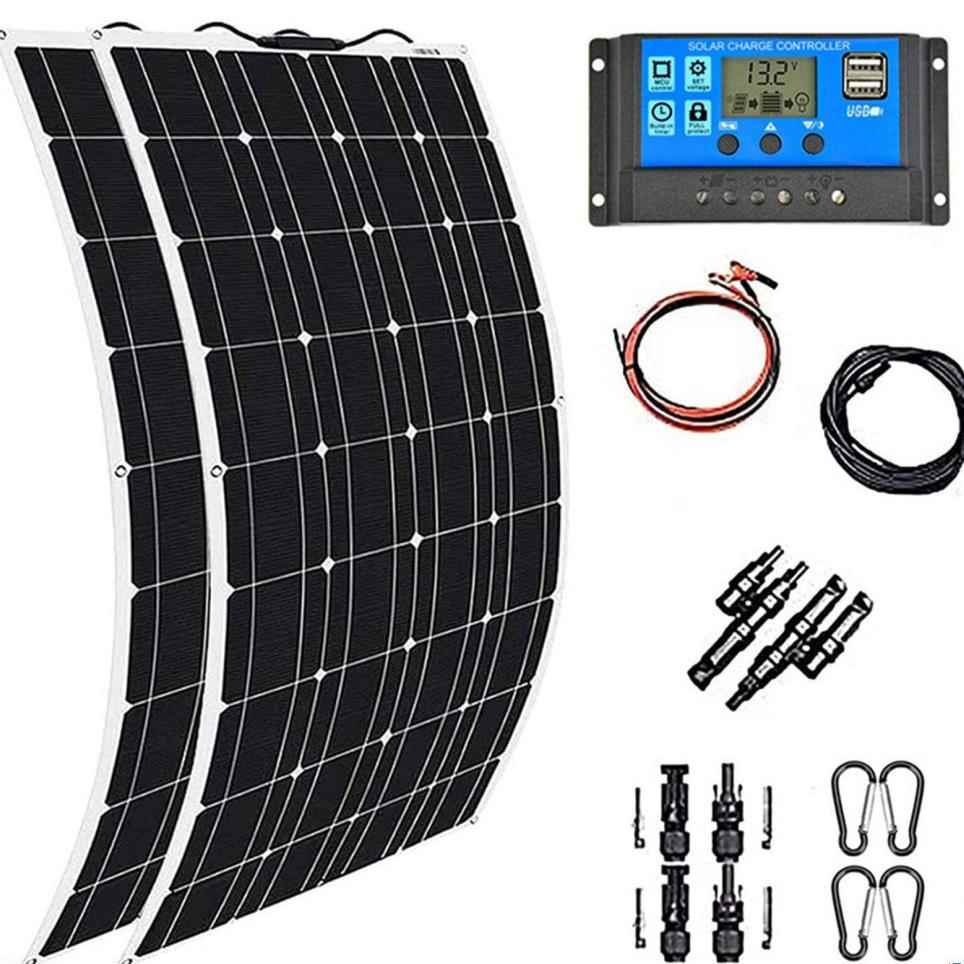 单晶太阳能板120W18V太阳能电池板太阳能光伏组件太阳能系统柔性