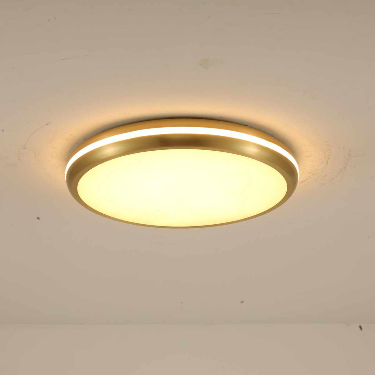 灯芯led吸顶灯房间卧室灯圆形圆灯遥控全铜主卧三防灯2024年新款